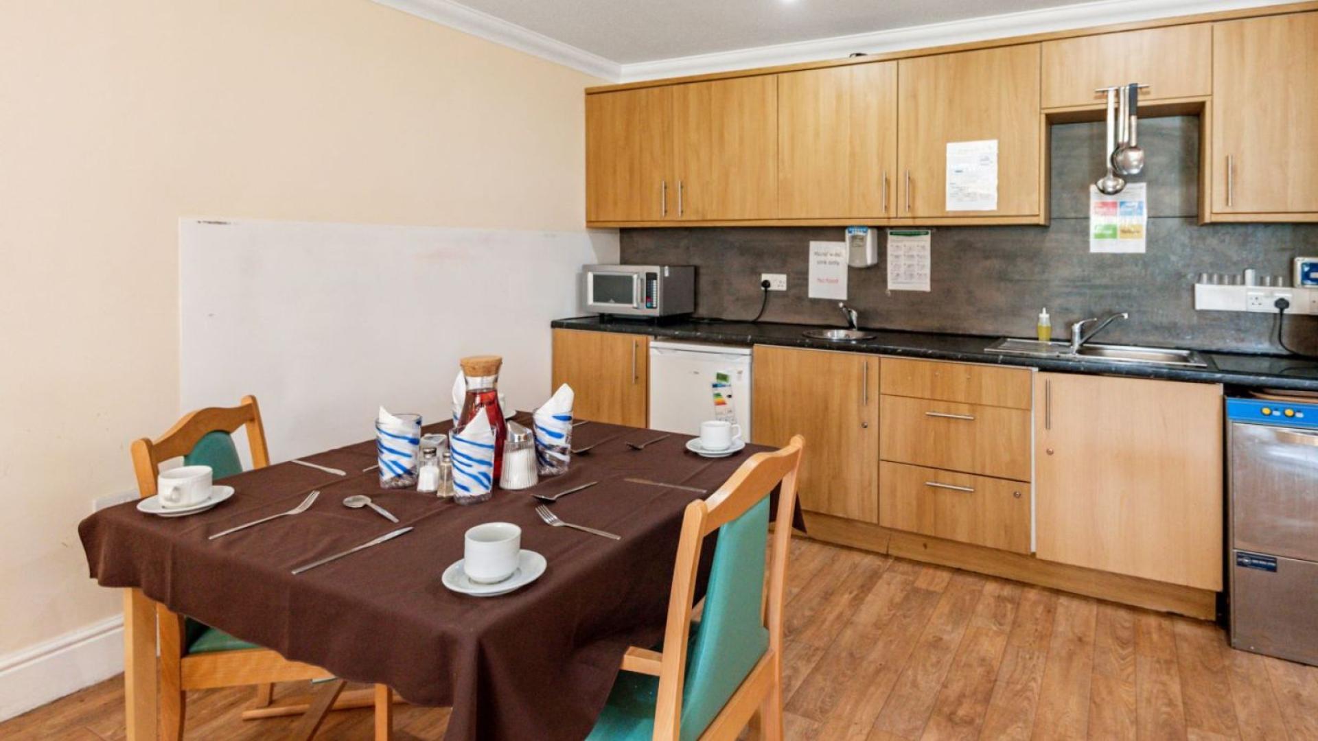 Kitchen at Thornton Hall and Lodge Care Home in Liverpool